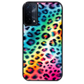 Coque noire taperso pour OPPO A54 et A74 5G avec motif leopard arc protection antichoc personnalisée