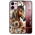 Coque noire taperso pour OPPO A6 PRO 4G et 5G avec motif cheval automne protection antichoc personnalisée