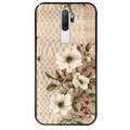 Coque noire taperso pour OPPO A5 A9 2020 avec motif bois et dentelle 2 protection antichoc personnalisée