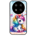Coque noire taperso pour Magic 7 LITE et PRO avec motif licorne et etoiles protection antichoc personnalisée