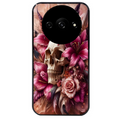 Coque noire taperso pour Redmi A3 avec motif tete de mort skull plume protection antichoc personnalisée