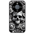 Coque noire taperso pour Magic 8 LITE et PRO avec motif tete de mort fleur protection antichoc personnalisée