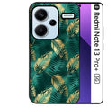 Coque noire taperso pour Redmi Note 13 PRO PLUS 5G avec motif palmier vert protection antichoc personnalisée