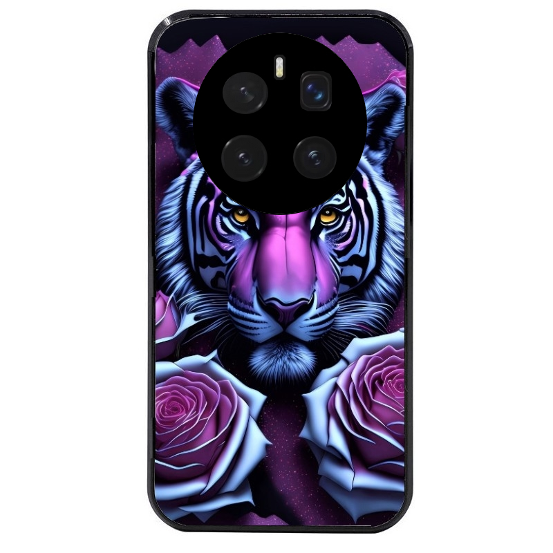 Coque noire taperso pour Magic 7 LITE et PRO avec motif tigre uv style manga protection antichoc personnalisée
