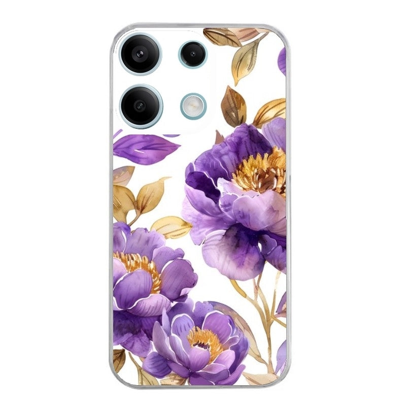 Coque taperso pour POCO X6 5G avec motif fleur pivoine protection antichoc personnalisée