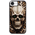 Coque noire taperso pour Iphone 17 17E AIR MAX PRO avec motif tete de mort leopard protection antichoc personnalisée
