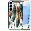 Coque noire taperso pour galaxy S26 et PLUS ULTRA FE avec motif plumes et bijoux protection antichoc personnalisée