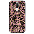 Coque noire taperso pour OPPO A5 A9 2020 avec motif leopard rose protection antichoc personnalisée