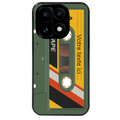 Coque noire taperso pour OnePlus 15 personnalisable avec motif cassette kaki protection antichoc personnalisée