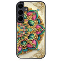Coque noire taperso pour galaxy A06 A16 A26 A36 A56 avec motif mandala 3 protection antichoc personnalisée