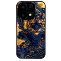 Coque noire taperso pour OnePlus 15 avec motif tigre et fleur protection antichoc personnalisée