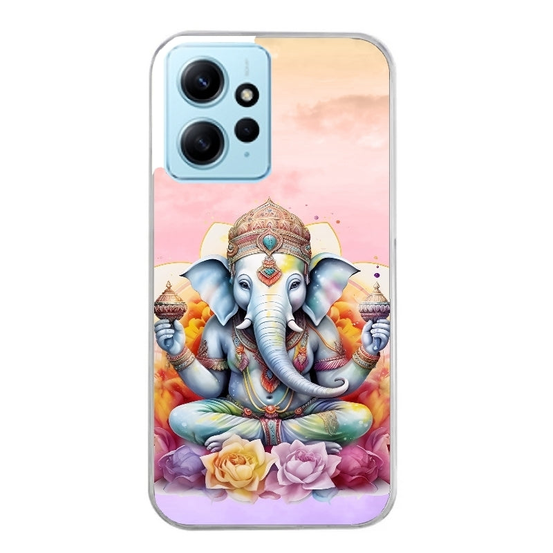 Coque taperso pour POCO X5 5G avec motif elephant namaste protection antichoc personnalisée