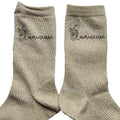 Chaussettes paillettes doré motif lumineuse