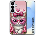 Coque noire taperso pour galaxy S26 et PLUS ULTRA FE avec motif chat lunettes protection antichoc personnalisée