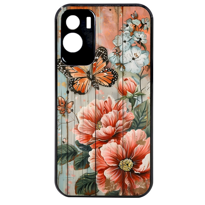 Coque noire taperso pour Honor 70 LITE 90 et LITE avec motif bois et papillon 3 protection antichoc personnalisée