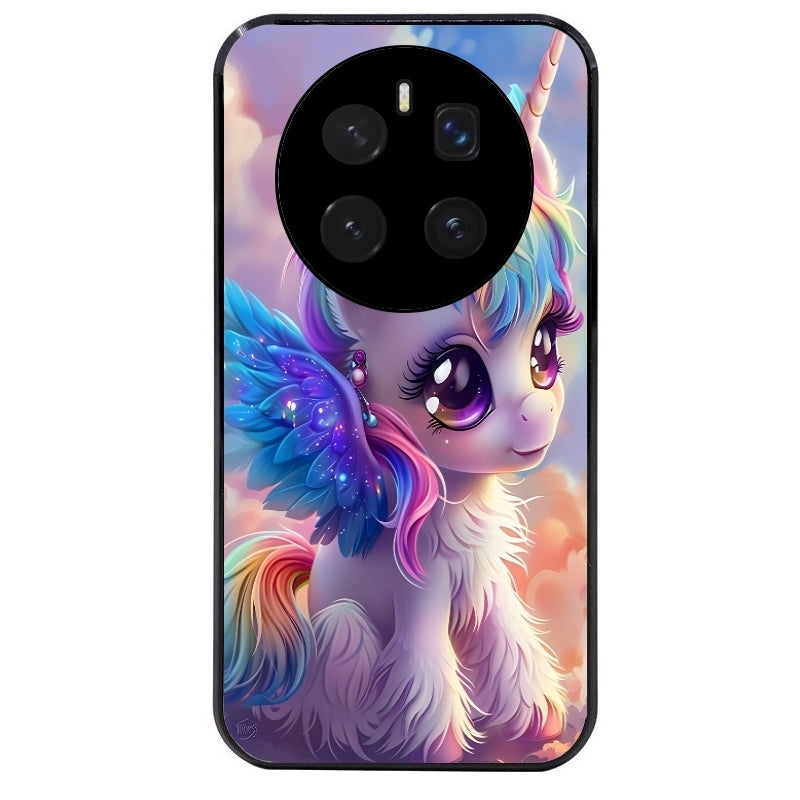 Coque noire taperso pour Magic 7 LITE et PRO avec motif licorne style anime protection antichoc personnalisée