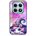 Coque noire taperso pour POCO M8 5G et PRO 5G avec motif licorne magic avec prenom protection antichoc personnalisée