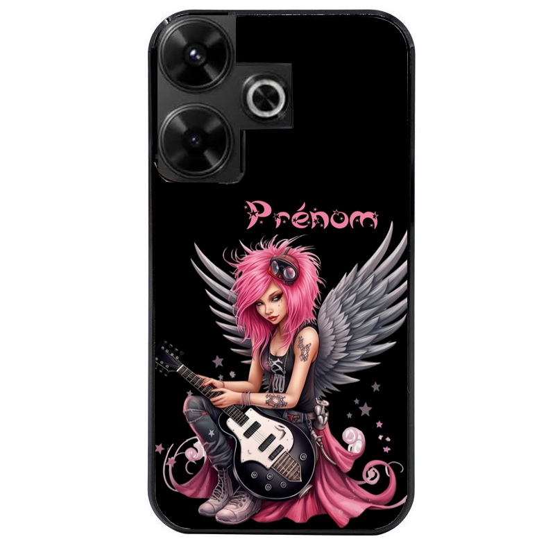 Coque noire taperso pour POCO M6 4G avec motif fee rock personnalisee protection antichoc personnalisée