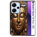 Coque noire taperso pour Redmi Note 13 PRO PLUS 5G avec motif bouddha et mosaique protection antichoc personnalisée