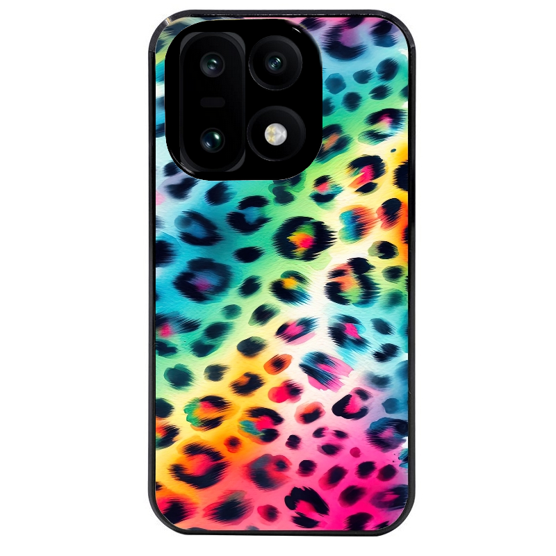 Coque noire taperso pour OnePlus 15 avec motif leopard arc protection antichoc personnalisée
