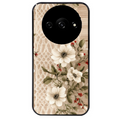 Coque noire taperso pour Redmi A3 avec motif bois et dentelle 2 protection antichoc personnalisée