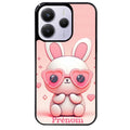 Coque noire taperso pour Redmi Note 14 et PRO PLUS 4G 5G avec motif lapin lunettes personnalisee protection antichoc personnalisée