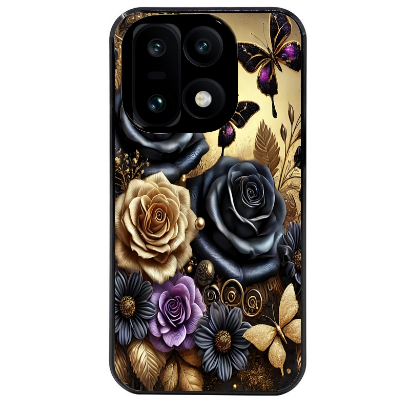 Coque noire taperso pour OnePlus 15 avec motif papillon gothic protection antichoc personnalisée