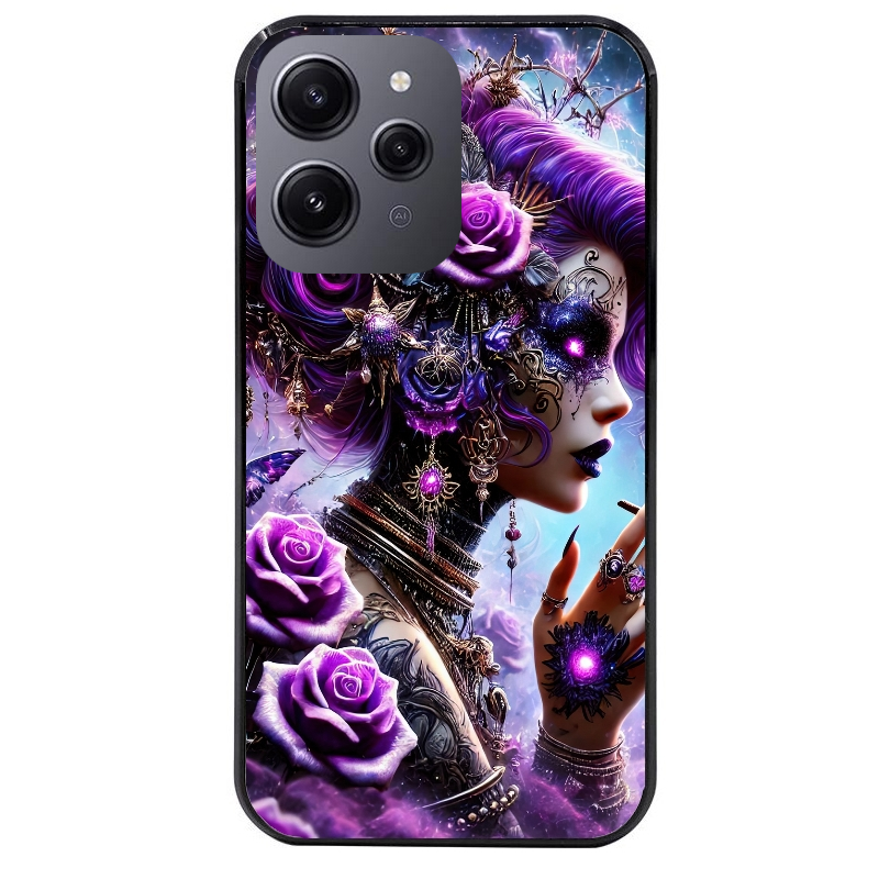 Coque noire taperso pour Redmi 12 4G et 5G avec motif fee style steampunk protection antichoc personnalisée