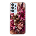 Coque taperso pour Galaxy A13 4G et 5G A23 A53 avec motif tete de mort skull plume protection antichoc personnalisée