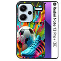 Coque noire taperso pour Redmi Note 13 PRO PLUS 5G avec motif foot color personnalisee protection antichoc personnalisée