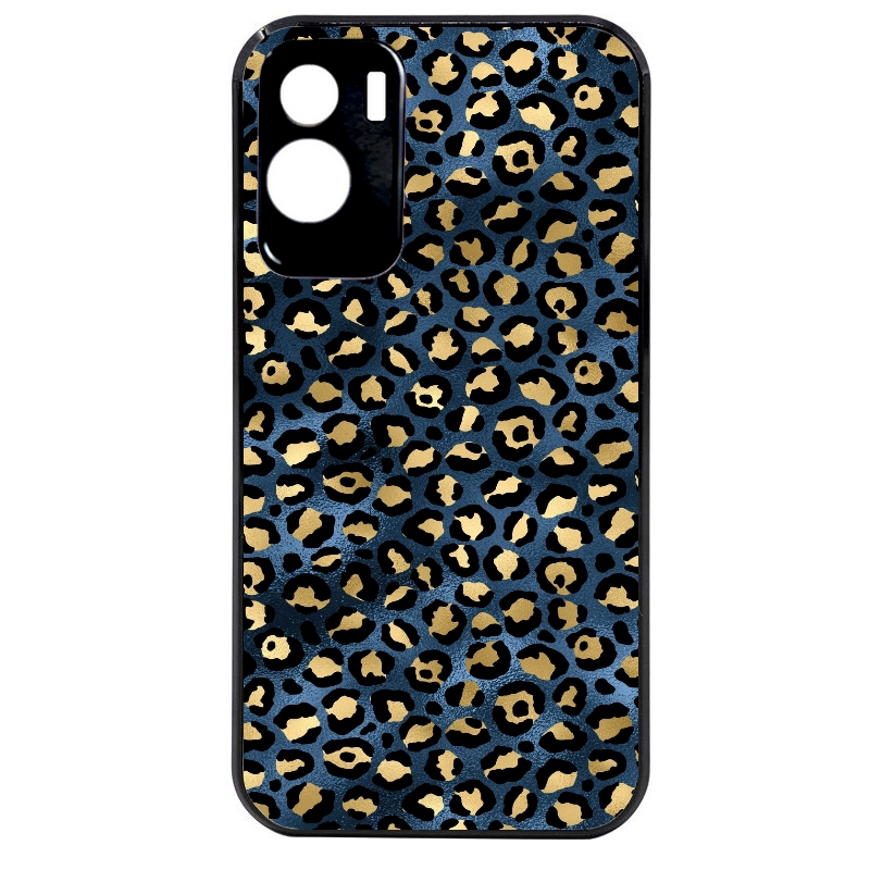 Coque noire taperso pour Honor 70 LITE 90 et LITE avec motif leopard bleu protection antichoc personnalisée
