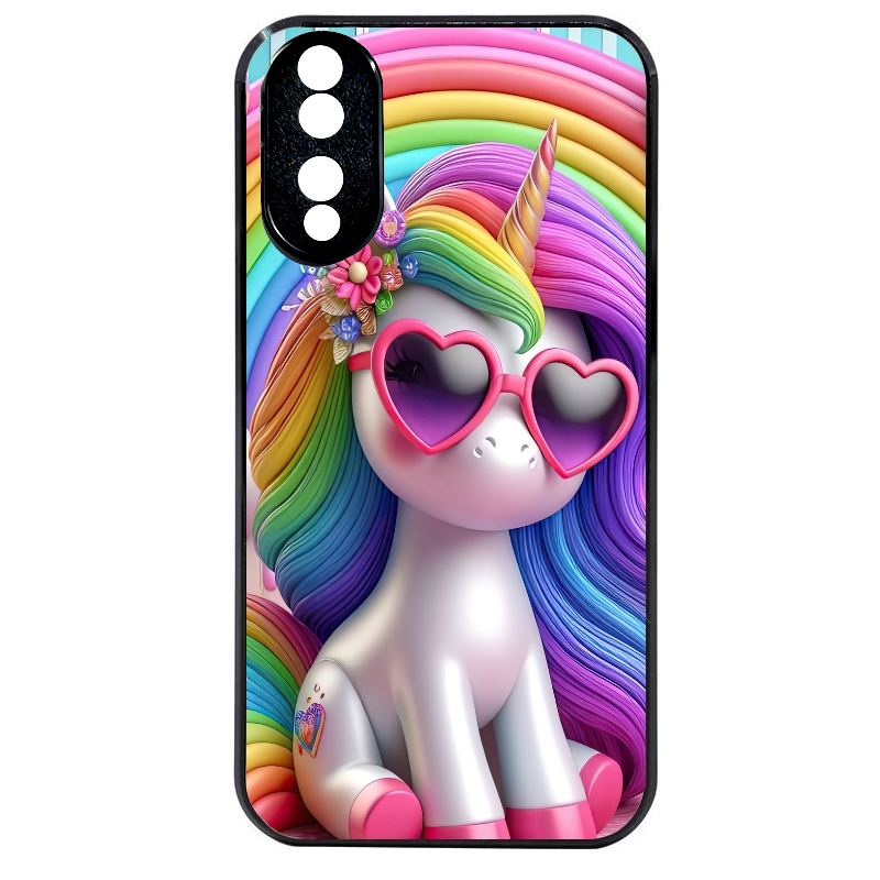 Coque noire taperso pour Honor 70 LITE 90 et LITE avec motif licorne pop art protection antichoc personnalisée