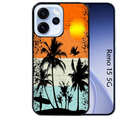 Coque noire taperso pour OPPO Reno 15 et F FS 5G avec motif hawai sun protection antichoc personnalisée