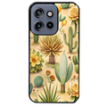 Coque noire taperso pour Moto Edge 60 et Neo Fusion Pro avec motif cactus et succulent protection antichoc personnalisée