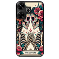 Coque noire taperso pour POCO M6 4G avec motif tete de mort lovers protection antichoc personnalisée
