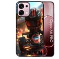 Coque noire taperso pour OPPO A6 PRO 4G et 5G avec motif karting f1 personnalisee protection antichoc personnalisée
