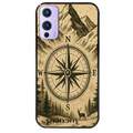 Coque noire taperso pour OnePlus 9 et 9 PRO avec motif voyage et boussole protection antichoc personnalisée