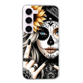 Coque taperso pour galaxy S21 et PLUS ULTRA FE avec motif tete de mort tatoo protection antichoc personnalisée