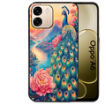 Coque noire taperso pour OPPO A6 A6X 4G et 5G avec motif paon japan protection antichoc personnalisée