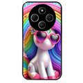 Coque noire taperso pour POCO C75 avec motif licorne pop art protection antichoc personnalisée