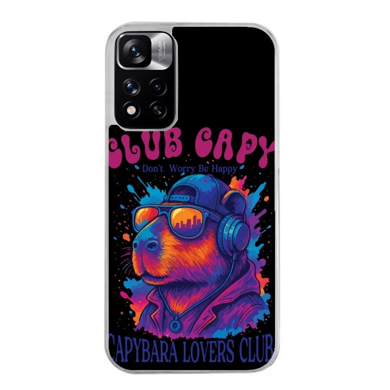 Coque taperso pour Redmi Note 10 4G 5G PRO 10S avec motif capybara club protection antichoc personnalisée