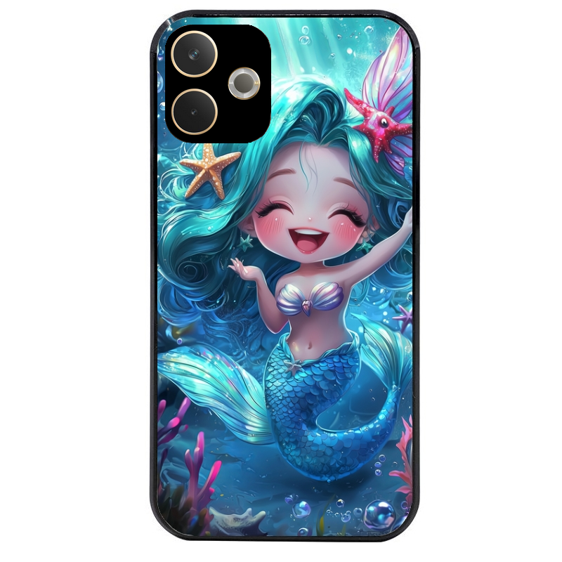 Coque noire taperso pour OPPO A5 PRO 4G et 5G avec motif sirene style anime protection antichoc personnalisée