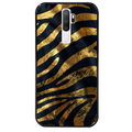 Coque noire taperso pour OPPO A5 A9 2020 avec motif zebre gold protection antichoc personnalisée