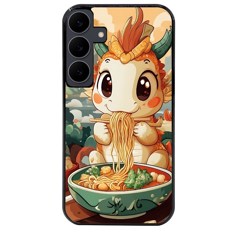 Coque noire taperso pour galaxy A06 A16 A26 A36 A56 avec motif dragon ramen 3 protection antichoc personnalisée