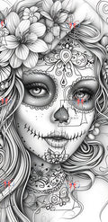Tête de mort calavera noire