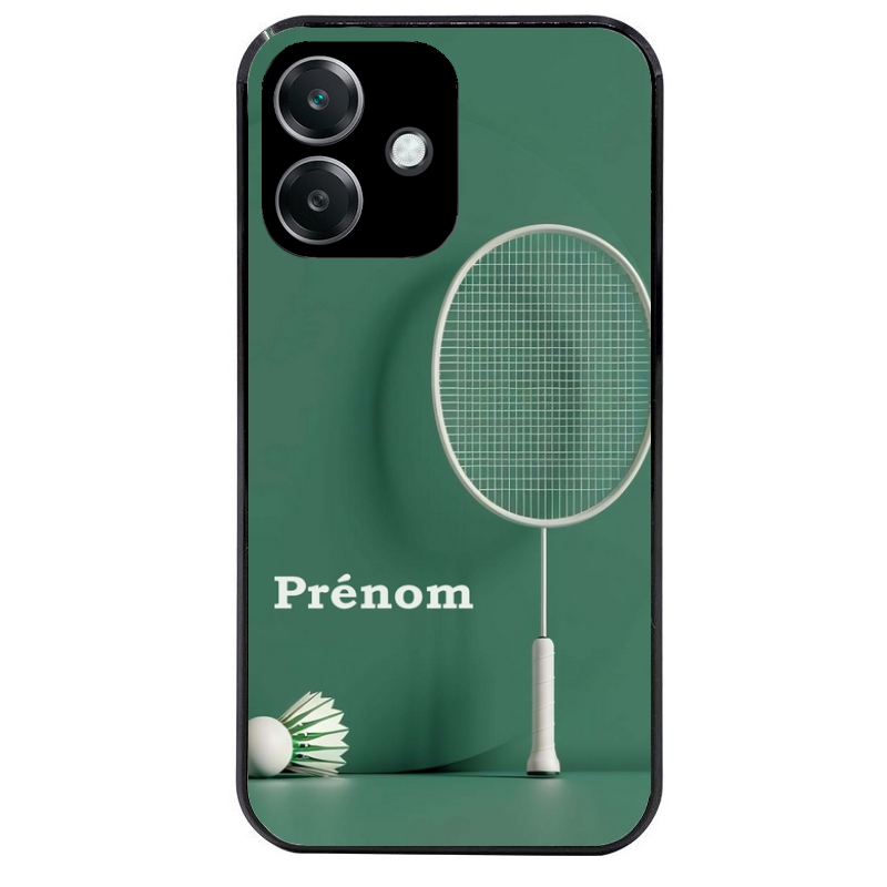 Coque noire taperso pour OPPO A40 avec motif badminton sport personnalise protection antichoc personnalisée