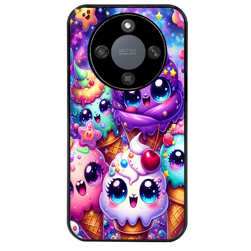 Coque noire taperso pour Magic 5 6 LITE et PRO avec motif anime ice cream kawaii protection antichoc personnalisée