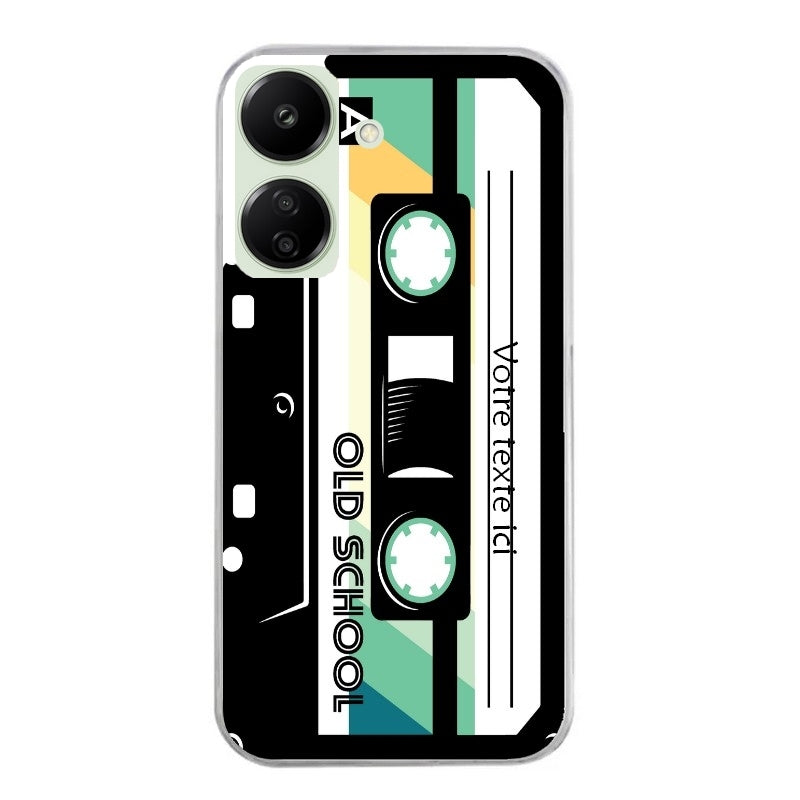 Coque taperso pour POCO C65 4G personnalisable avec motif cassette vintage protection antichoc personnalisée