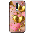 Coque noire taperso pour OPPO Reno 2 et 2Z avec motif coeur rose protection antichoc personnalisée