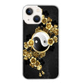Coque taperso pour Iphone 14 et PRO PLUS PRO MAX avec motif yin yang et fleur protection antichoc personnalisée